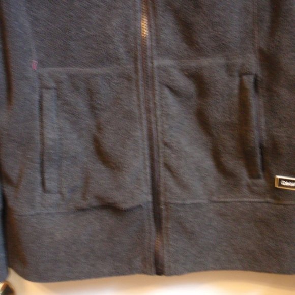 Calvin Klein Full Zip Fleece Jacket Dark Gray - Picture 9 of 10